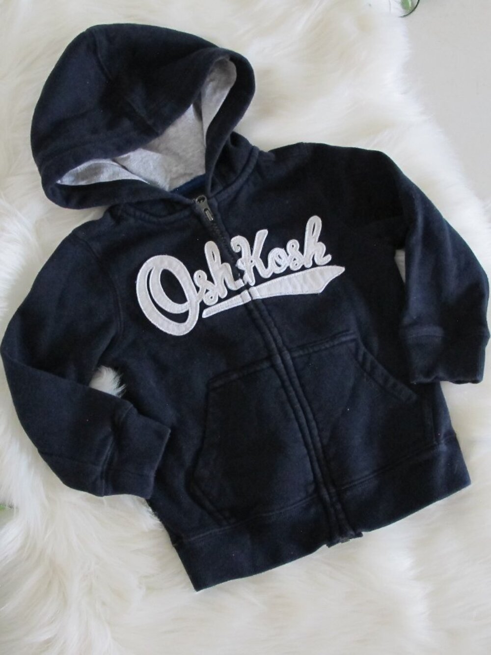 Oshkosh | Full Zip Hoodie Navy Blue Front Pocket